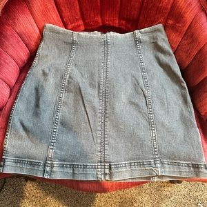 Free People denim mini skirt